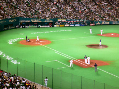バッターボックスに入った大道