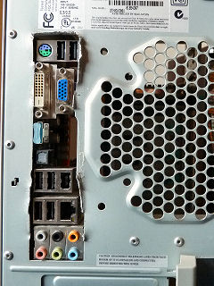 Gateway Select1100バックパネル加工後