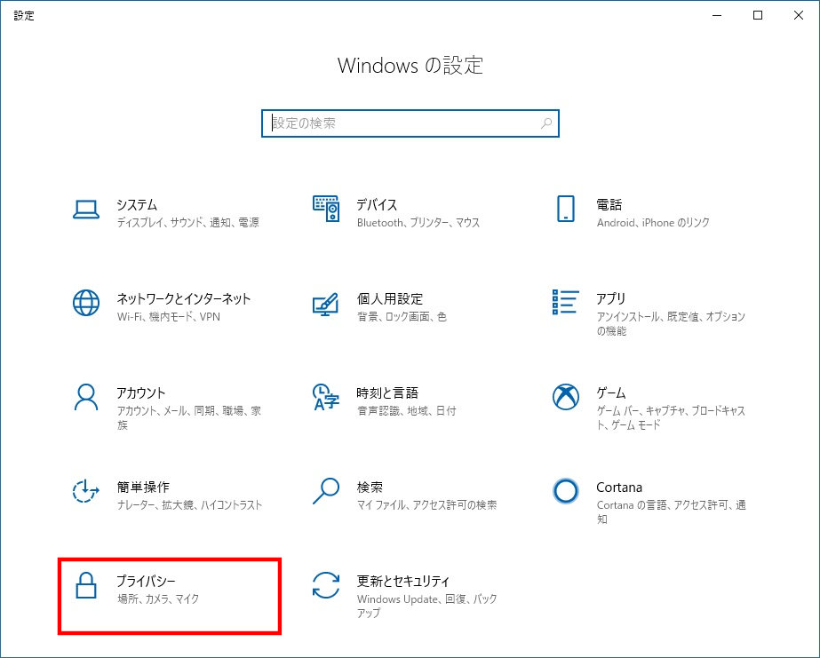 プライバシー